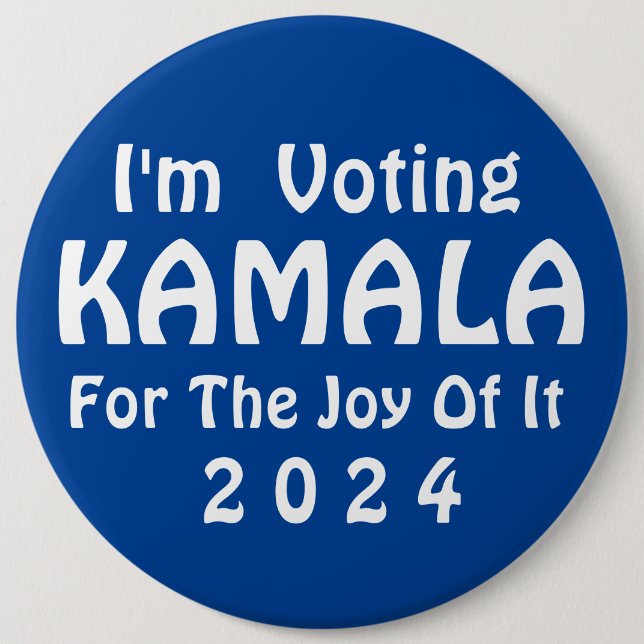 Bóton Redondo 15.24cm Estou votando em Kamala Button (Frente)