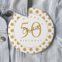 Estrelas Douradas Aniversário de 50 anos Nome Pers