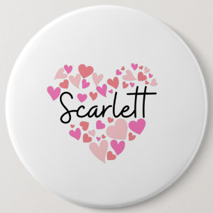 Bóton Redondo 15.24cm Eu amo Scarlett