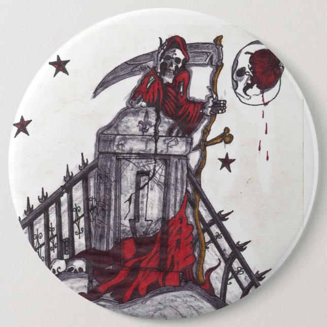 Bóton Redondo 15.24cm Eu tenho esperado o botão (Frente)