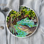 Bóton Redondo 15.24cm Everglades National Park Watercolor<br><div class="desc">Veja esta ilustração maravilhosa de aquarela do Parque Nacional Everglades e prepare-se para caminhar,  acampar e explorar! Veja meu compro por mais designs também!</div>
