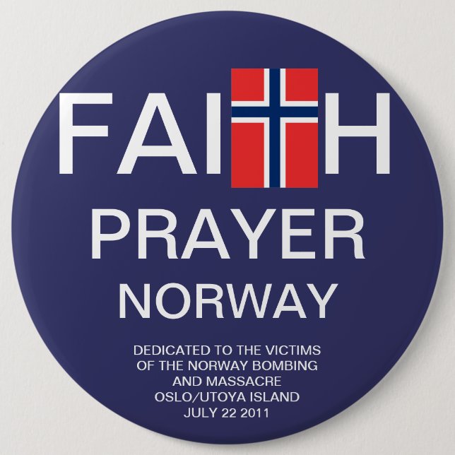 BÓTON REDONDO 15.24CM FAITH PRAYER NORWAY (Frente)