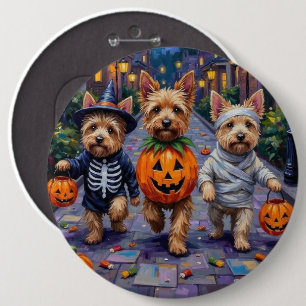 Bóton Redondo 15.24cm Fantasias de Halloween para Cairn Terrier fazendo