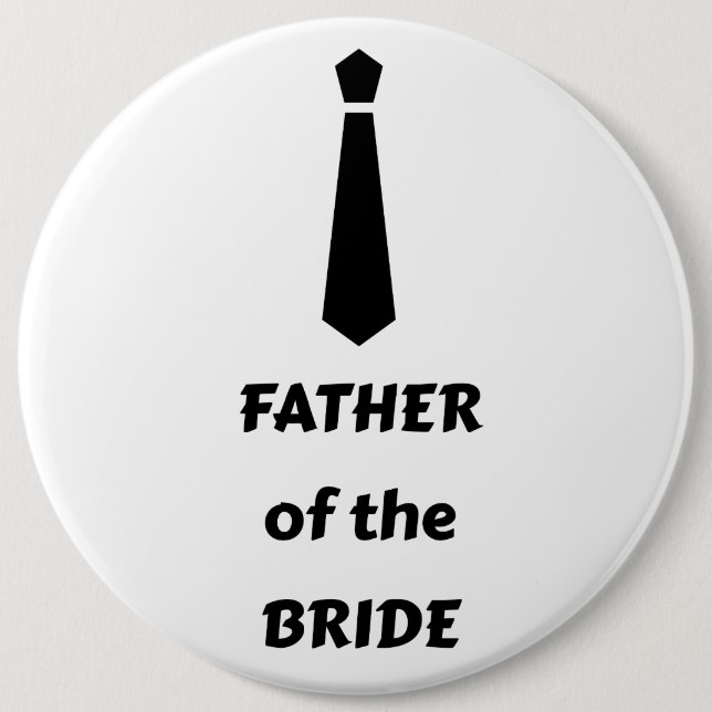 Bóton Redondo 15.24cm Father of the Bride (Frente)