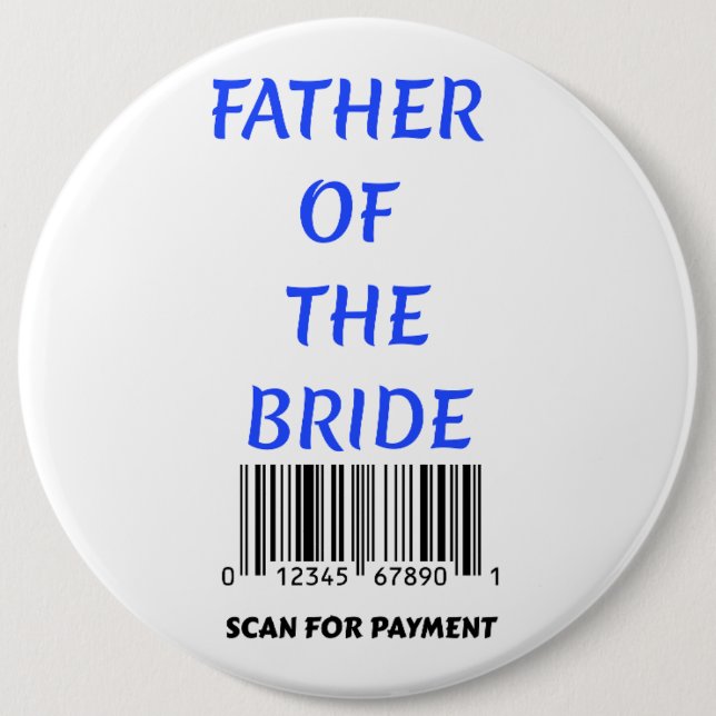 Bóton Redondo 15.24cm Father of the Bride (Frente)