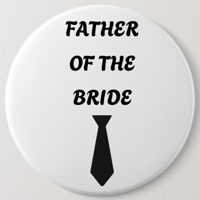 Bóton Redondo 15.24cm Father of the Bride (Frente)