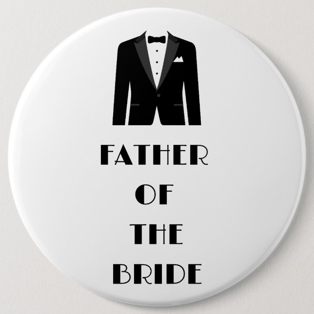 Bóton Redondo 15.24cm Father of the Bride (Frente)