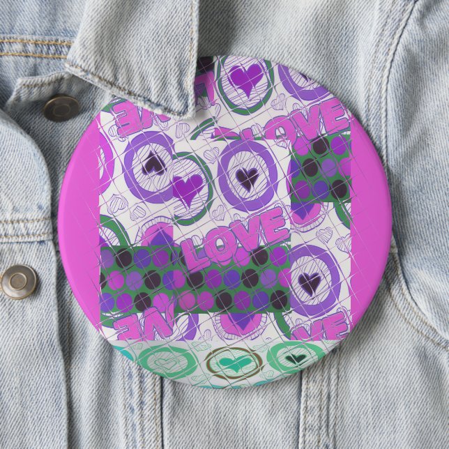 Bóton Redondo 15.24cm Feliz Pregado de Amor (In Situ)