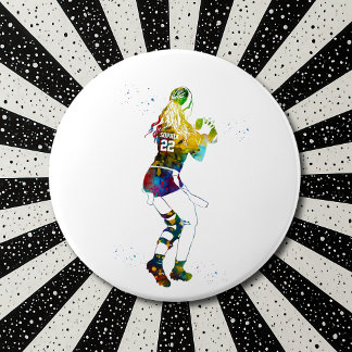 Bóton Redondo 15.24cm Female Flag Football Player