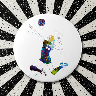 Bóton Redondo 15.24cm Female Volleyball Player