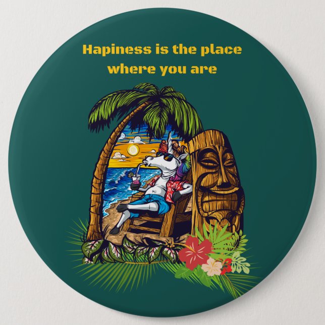 Bóton Redondo 15.24cm Férias (Frente)