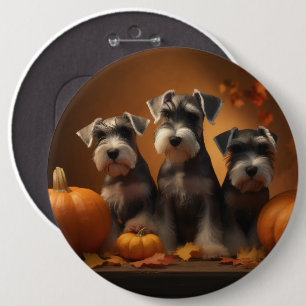 Bóton Redondo 15.24cm Filhote de Schnauzer Delícia de Outono Abóbora 