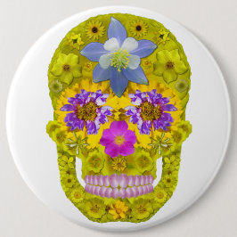 Bóton Redondo 15.24cm Flor - Crânio 3