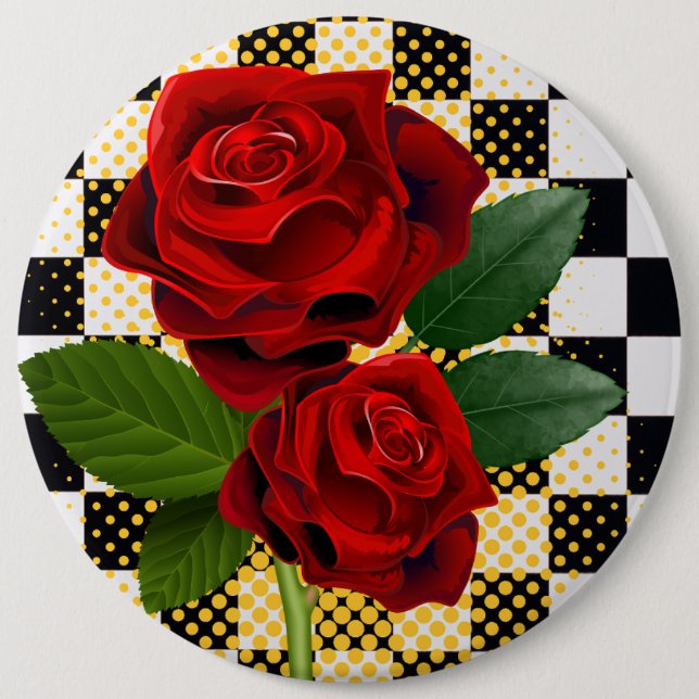 Bóton Redondo 15.24cm flores (Frente)