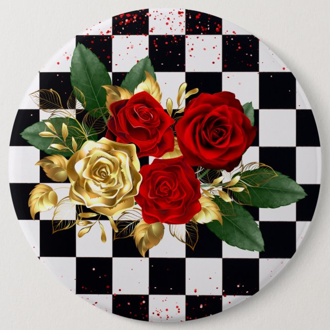 Bóton Redondo 15.24cm flores (Frente)