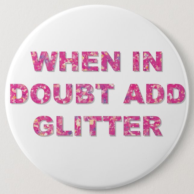 Bóton Redondo 15.24cm Folha de aspas rosa com aspas (Frente)