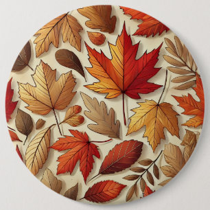 Bóton Redondo 15.24cm Folhas clássicas do outono