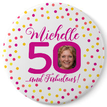 Foto colorida de confetti cor-de-rosa amarela de 5