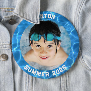 Bóton Redondo 15.24cm Foto Esportiva Aqua Blue Natação Quadro de Piscina