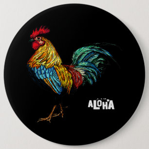 Bóton Redondo 15.24cm galinha-galo hawaii aloha hawaiian 157