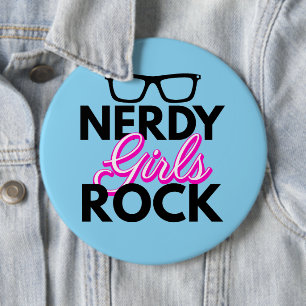 Bóton Redondo 15.24cm Garotas Nerds Design Incrível