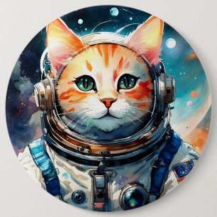Bóton Redondo 15.24cm Gato Astronauta Adorável