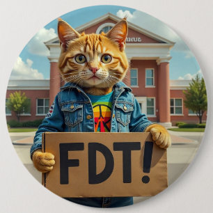Bóton Redondo 15.24cm Gato legal diz político FDT