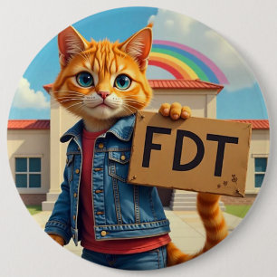 Bóton Redondo 15.24cm Gato legal diz político FDT