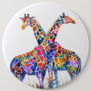Bóton Redondo 15.24cm Girafas