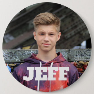 Bóton Redondo 15.24cm Grande botão de foto personalizado com nome