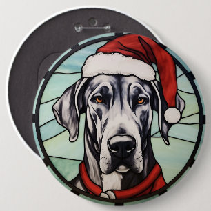 Bóton Redondo 15.24cm Great Dane StainGlass Natal