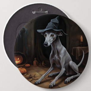 Bóton Redondo 15.24cm Greyhound Pumpkins Halloween Assustado