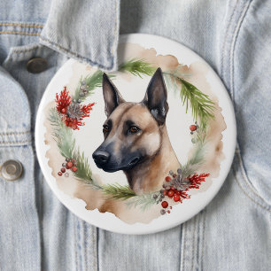 Bóton Redondo 15.24cm Grinalda de Natal do Malinoi Belga Pupila Festiva