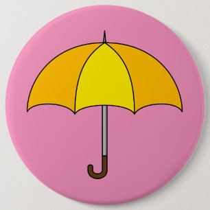 Bóton Redondo 15.24cm Guarda-chuva Amarelo