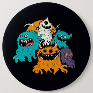 Bóton Redondo 15.24cm Halloween/Monster/Outubro/Queda