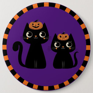 Bóton Redondo 15.24cm Halloween/outono/Outono/Abóbora/gato