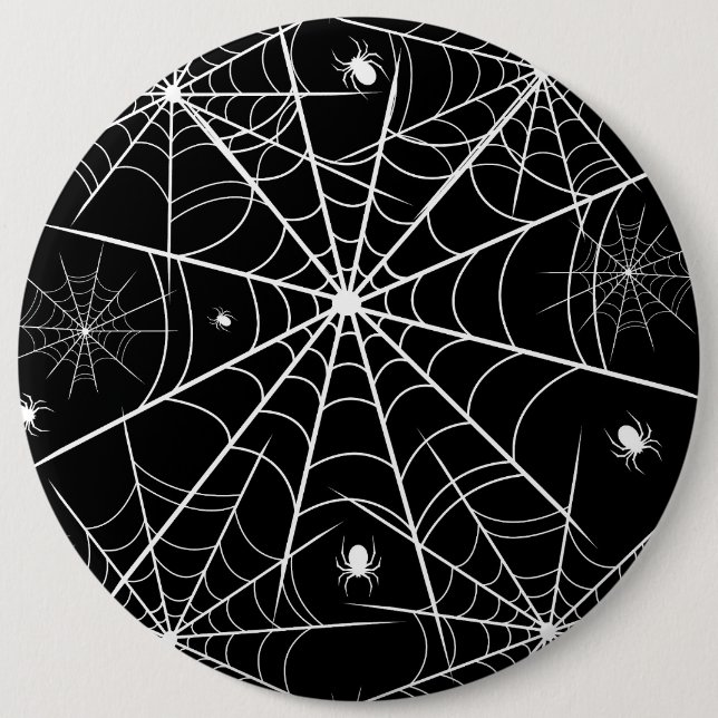 Bóton Redondo 15.24cm Halloween Spider Web (Frente)