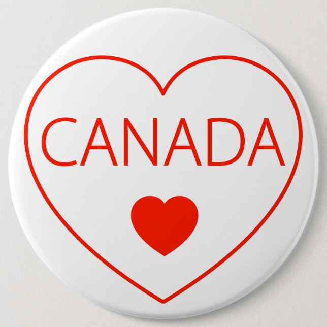 Bóton Redondo 15.24cm Happy Heart Canada (Frente)