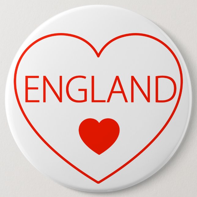Bóton Redondo 15.24cm Happy Heart England (Frente)