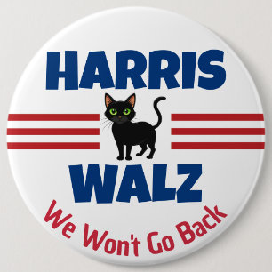 Bóton Redondo 15.24cm Harris Walz Campaign Magnet