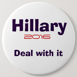 Bóton Redondo 15.24cm Hillary R Clinton 2016