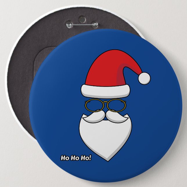 Bóton Redondo 15.24cm Ho Ho Papai Noel (Frente & Verso)
