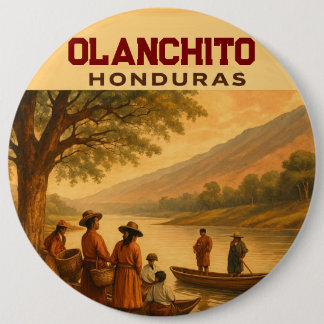 Bóton Redondo 15.24cm Honduras Olanchito Retro poster