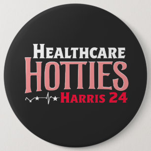 Bóton Redondo 15.24cm Hotties de saúde para Harris 24 Eleições Kamala