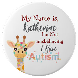 Bóton Redondo 15.24cm I’m Not Misbehaving,I Have Autism Button Pin Badge