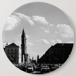 Bóton Redondo 15.24cm Igreja Universitária Vintage Munique ludwigstraß