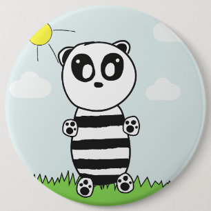 Bóton Redondo 15.24cm Ilustração de Panda Fofo