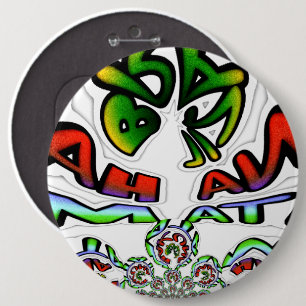 Bóton Redondo 15.24cm Impressão de Arte Grafite Colorida Hakuna Matata