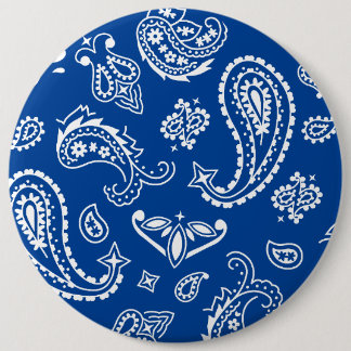 Bóton Redondo 15.24cm Impressão de mandala fofa personalizada em azul