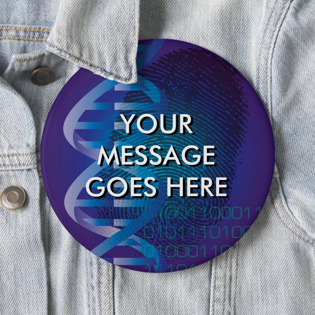 Bóton Redondo 15.24cm Impressão digital personalizada do DNA CSI (In Situ)